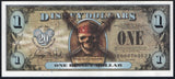 Disneyland Disney $1 Dollar Pirates of the Caribbean Black Pearl 2007 F - B, AA057 - ArabellaBanknotes.com