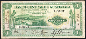 Guatemala 1 Quetzal 1936 P - 14 AA268 - ArabellaBanknotes.com